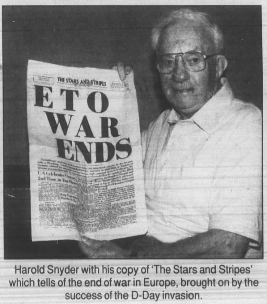 "The Stars and Stripes" tells the end of the war in Europe